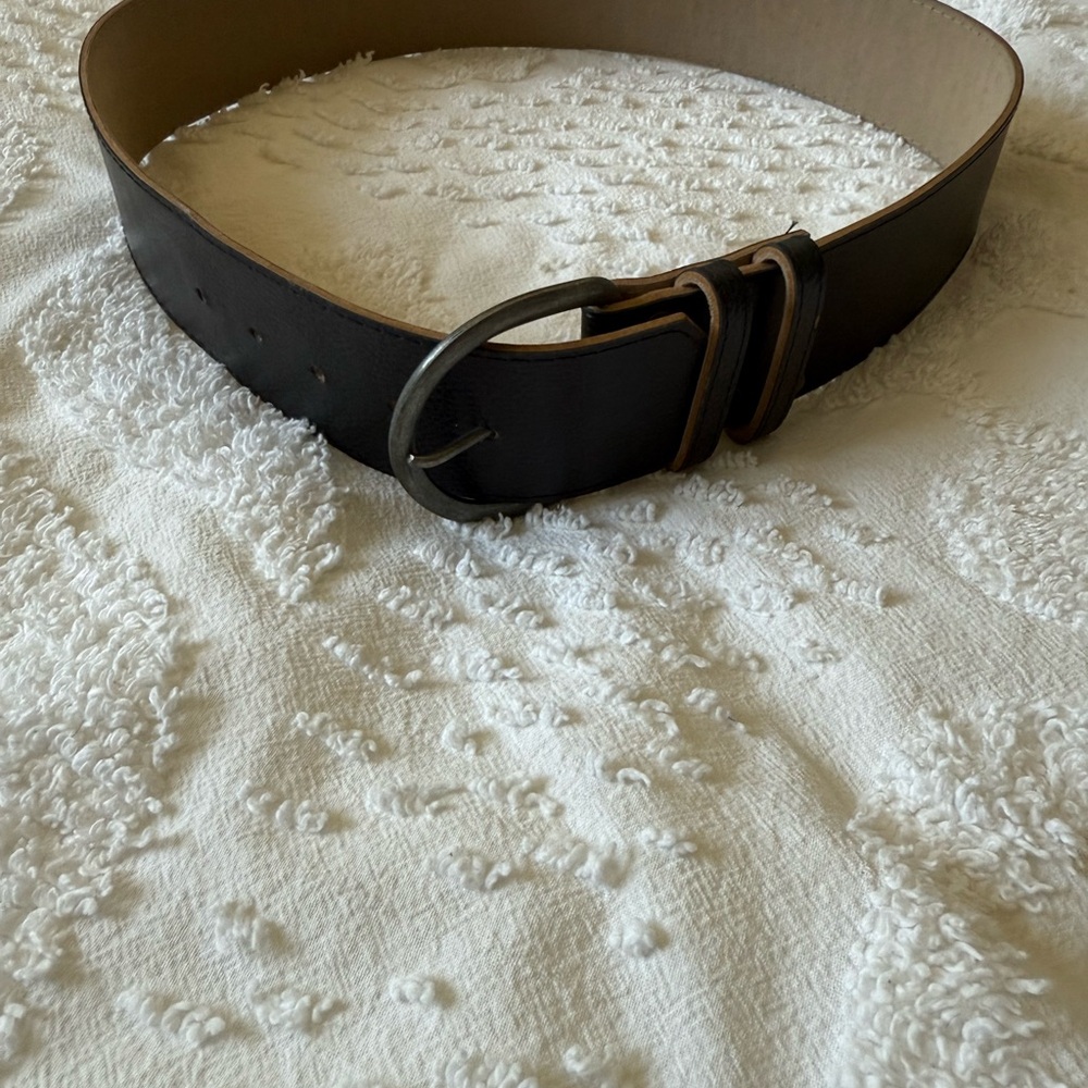 Classic Black Leather Belt